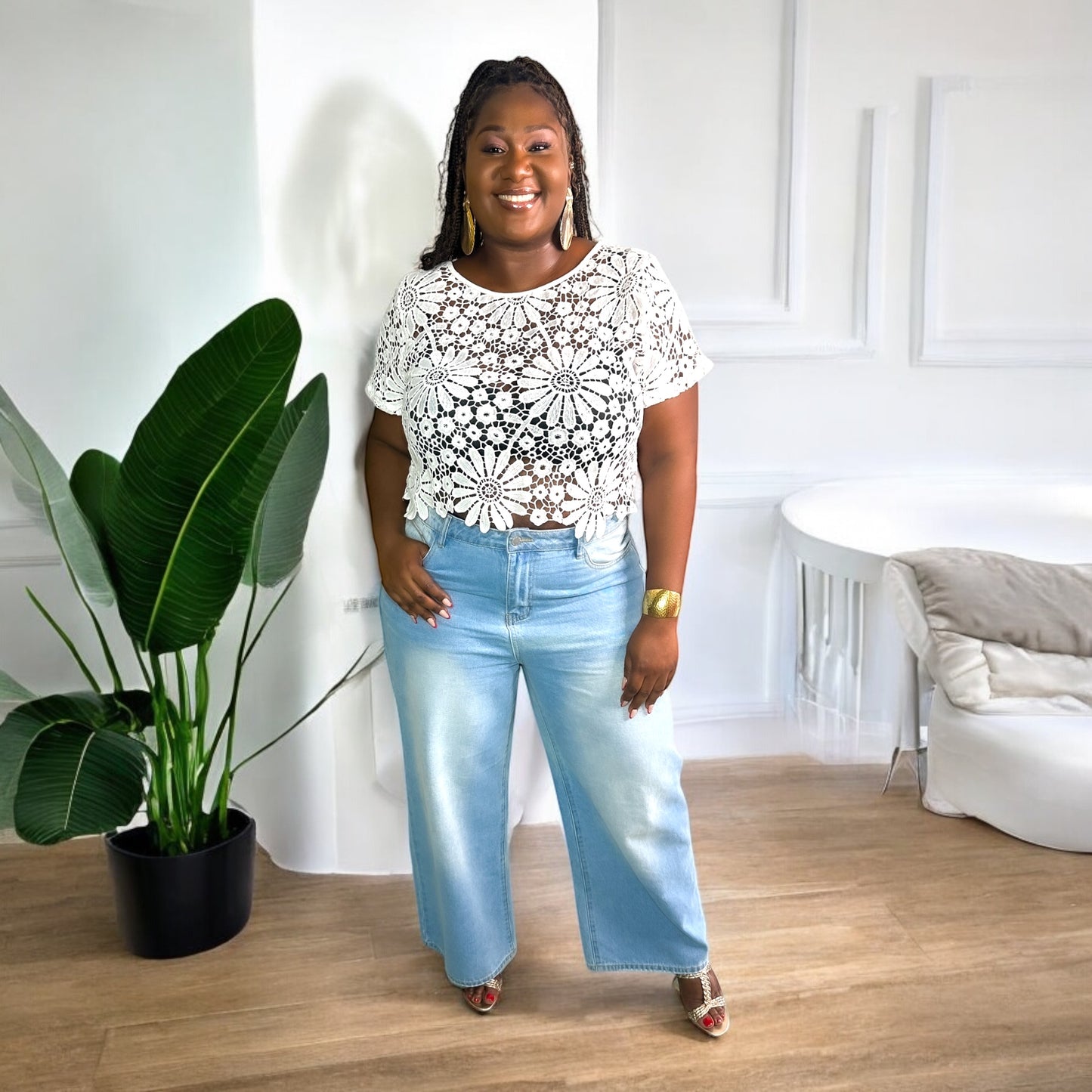 Wide Leg Demin Jeans