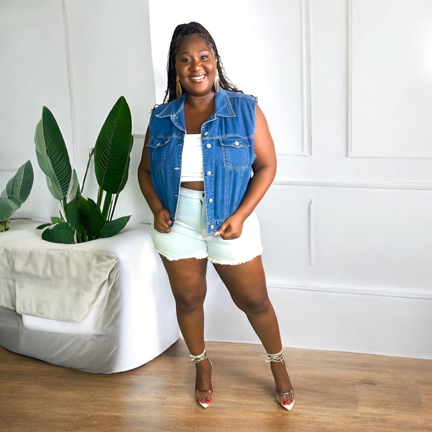 Denim Daze Sleeveless Demin Vest