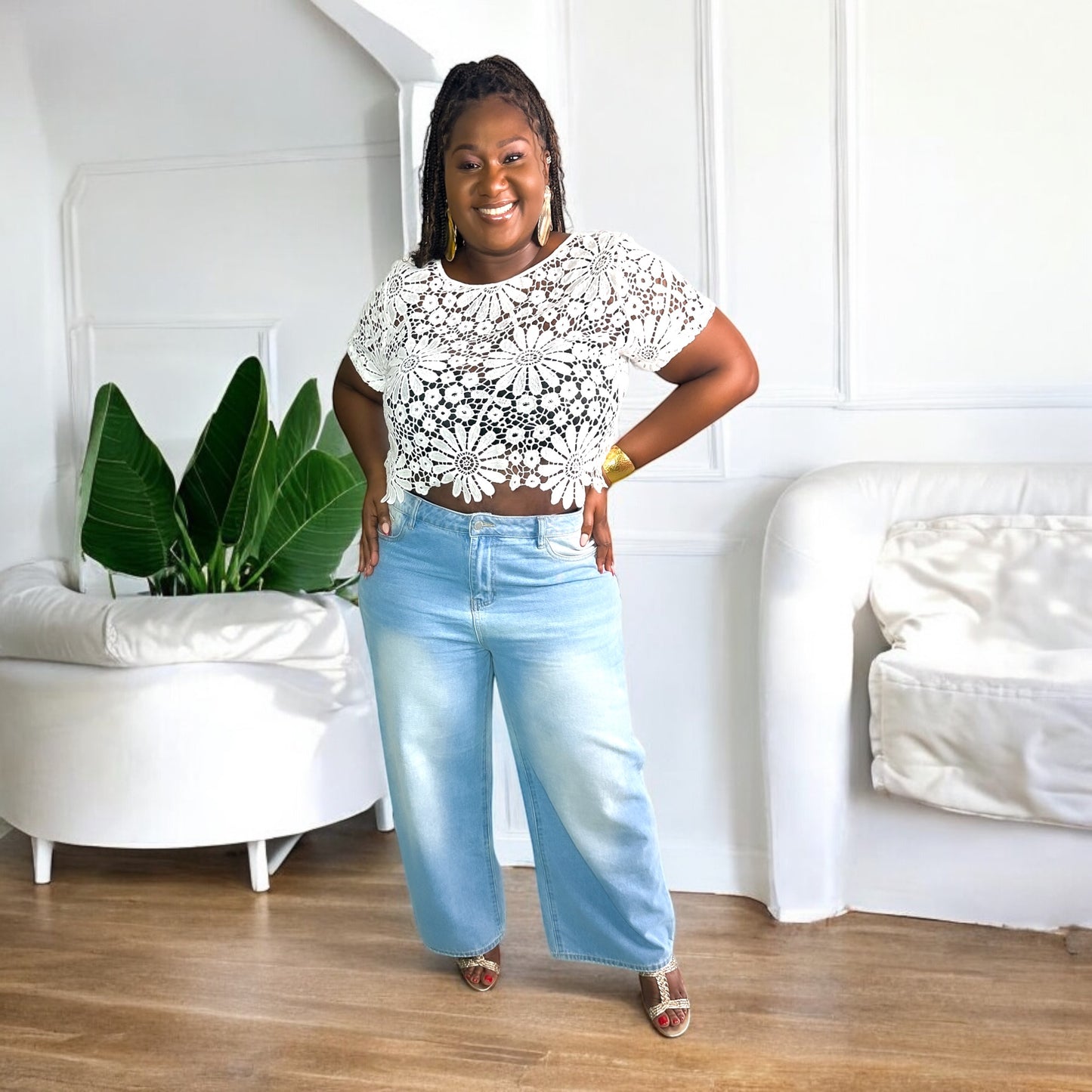 Wide Leg Demin Jeans