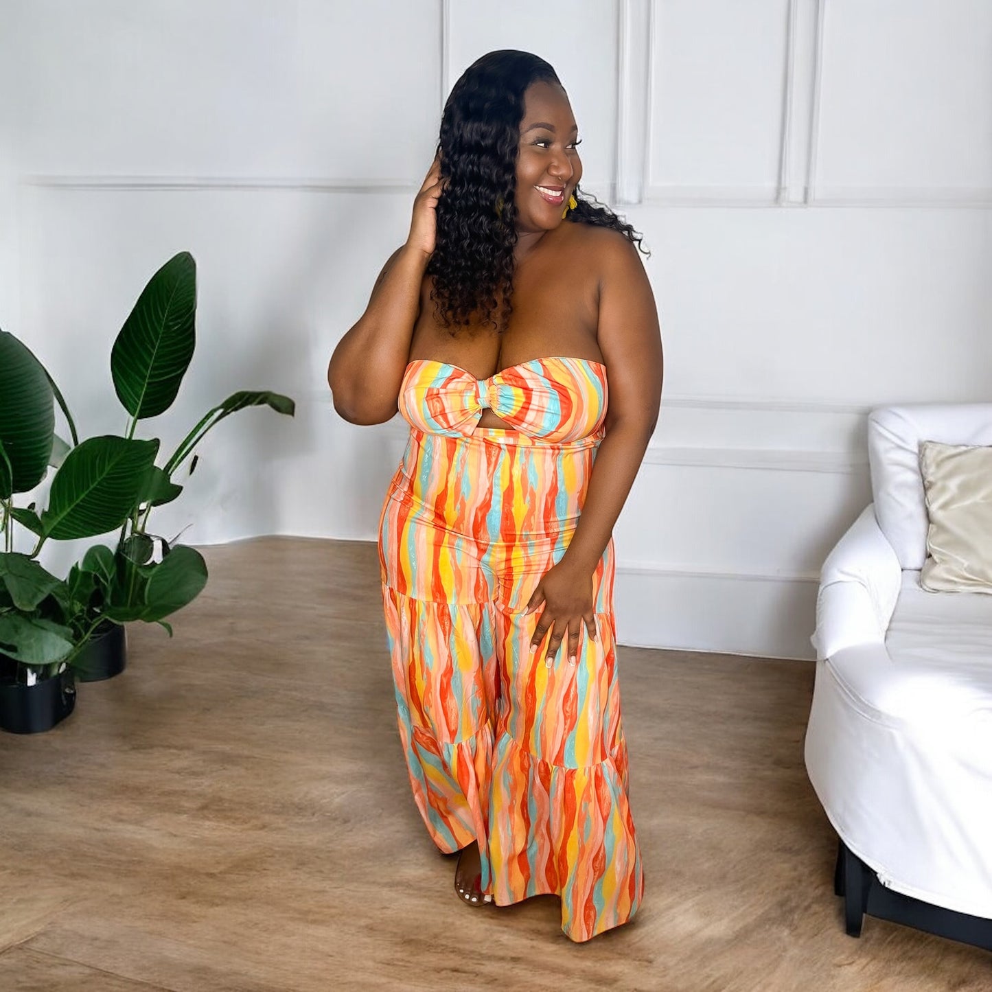 Floral Tube Top Jumper