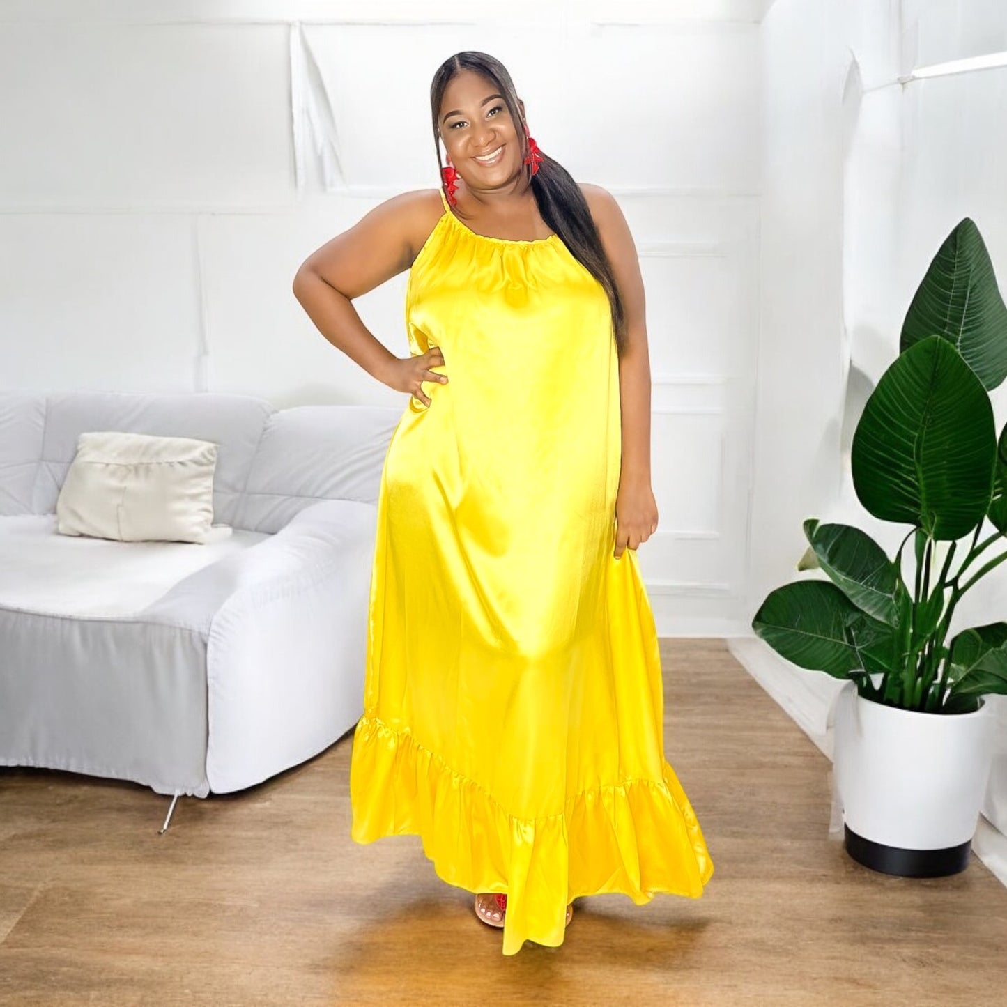 Ocean Dream Maxi Dress – Gold