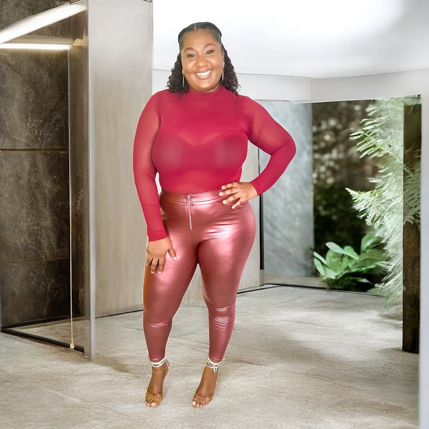 Crimson Luxe Liquid Leggings