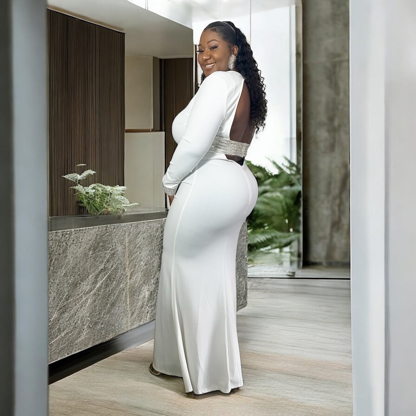 White Luxe Mermaid Gown
