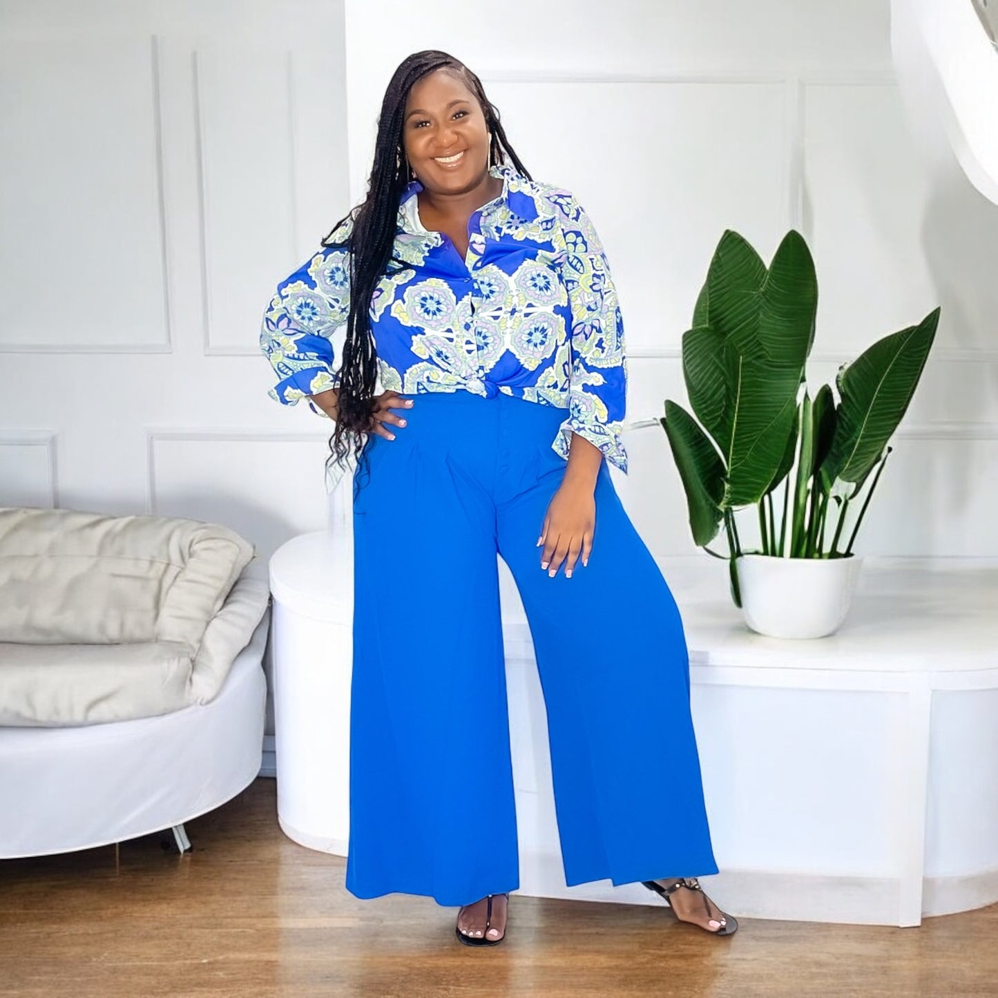 Island Mosaic Wide-Leg Pants