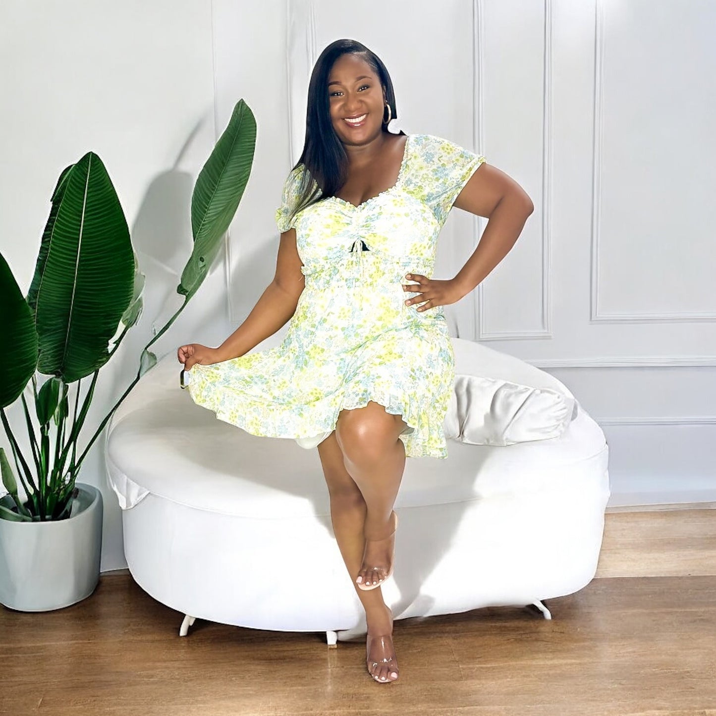 Soft Bloom Ruffle Dress