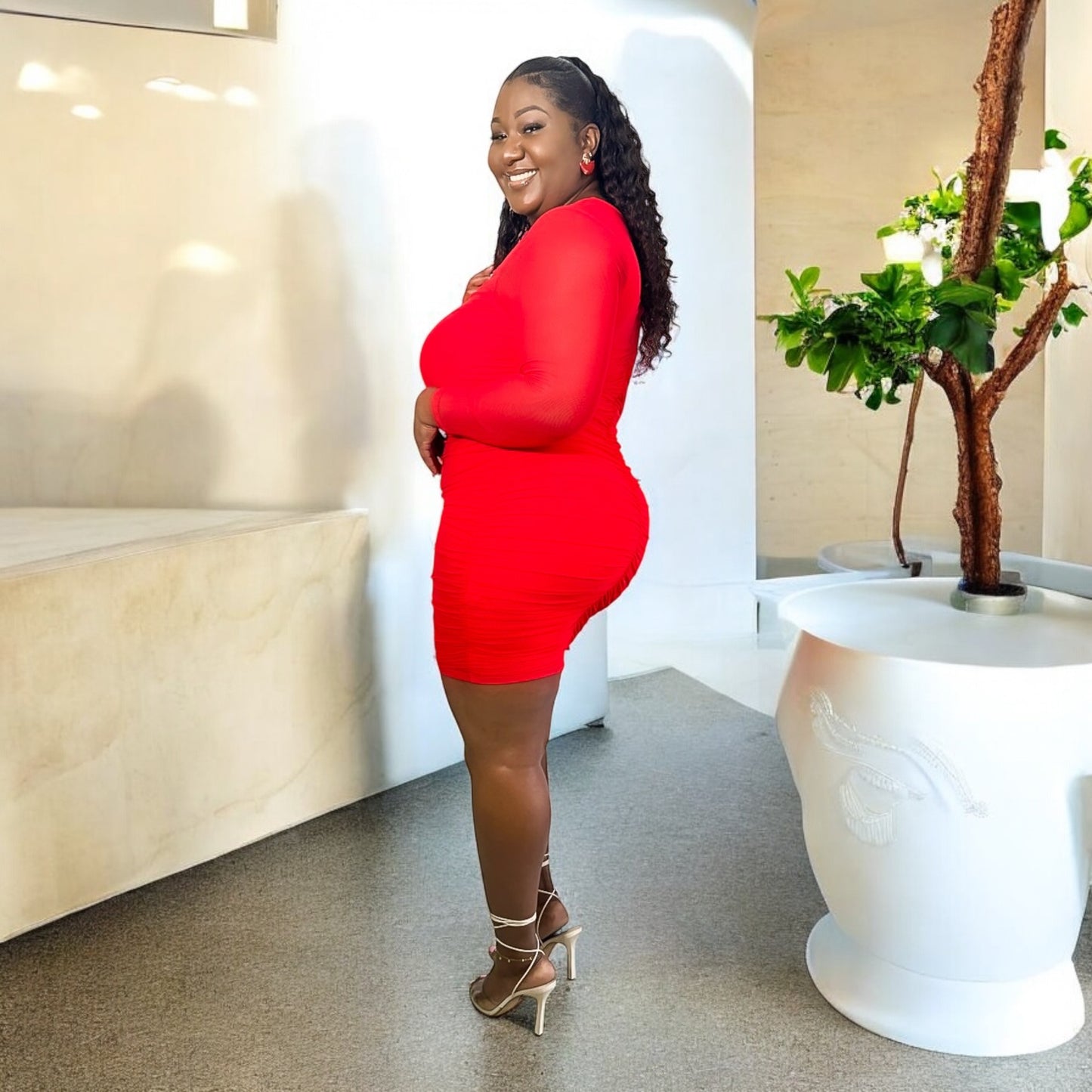 Scarlet Stunner Cutout Dress