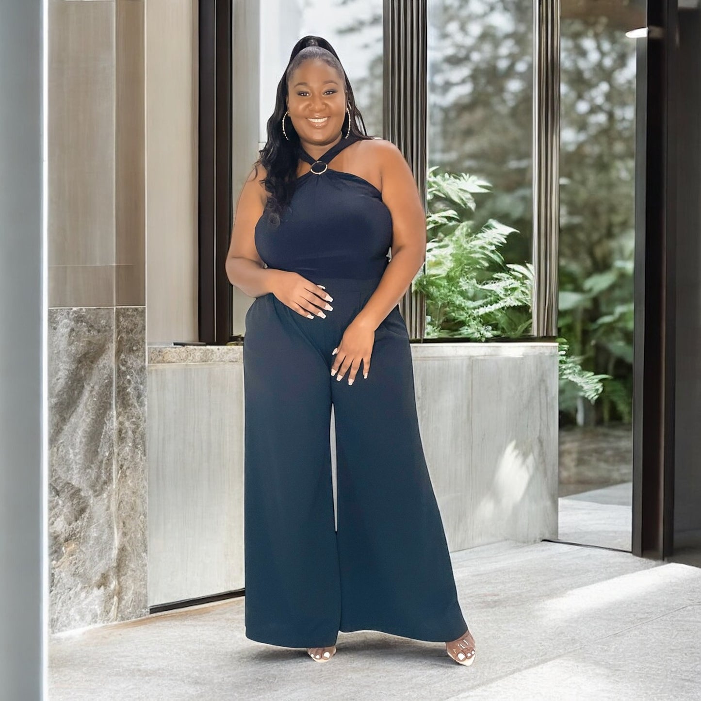 Midnight Luxe Wide-Leg Pants