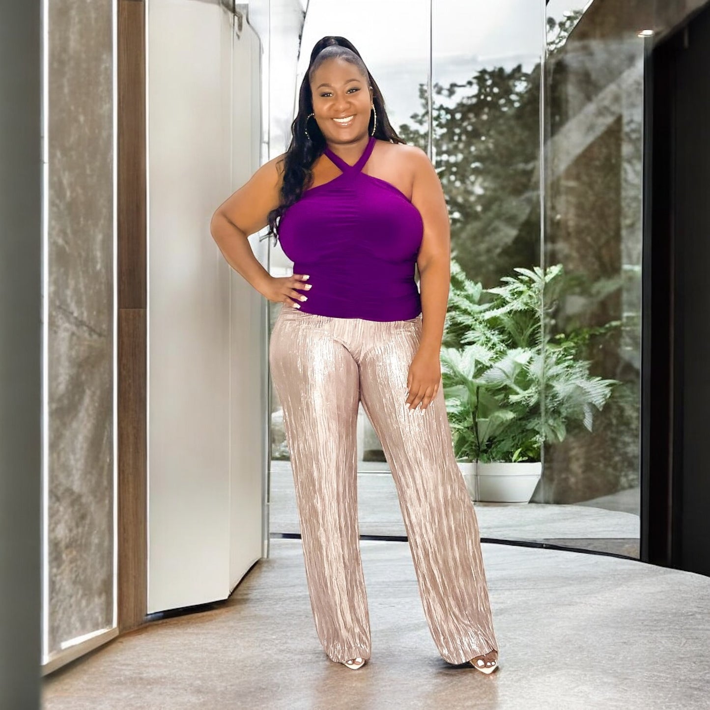 Regal Shine Pleaded Pants