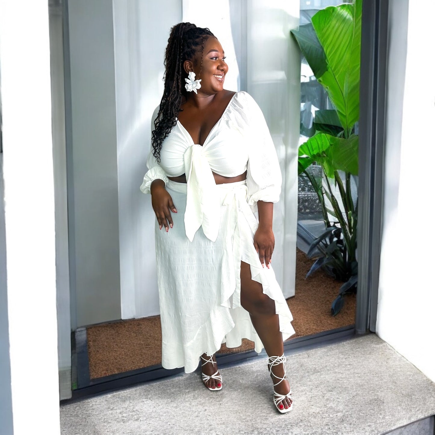 White Island Muse Tie-Front Set