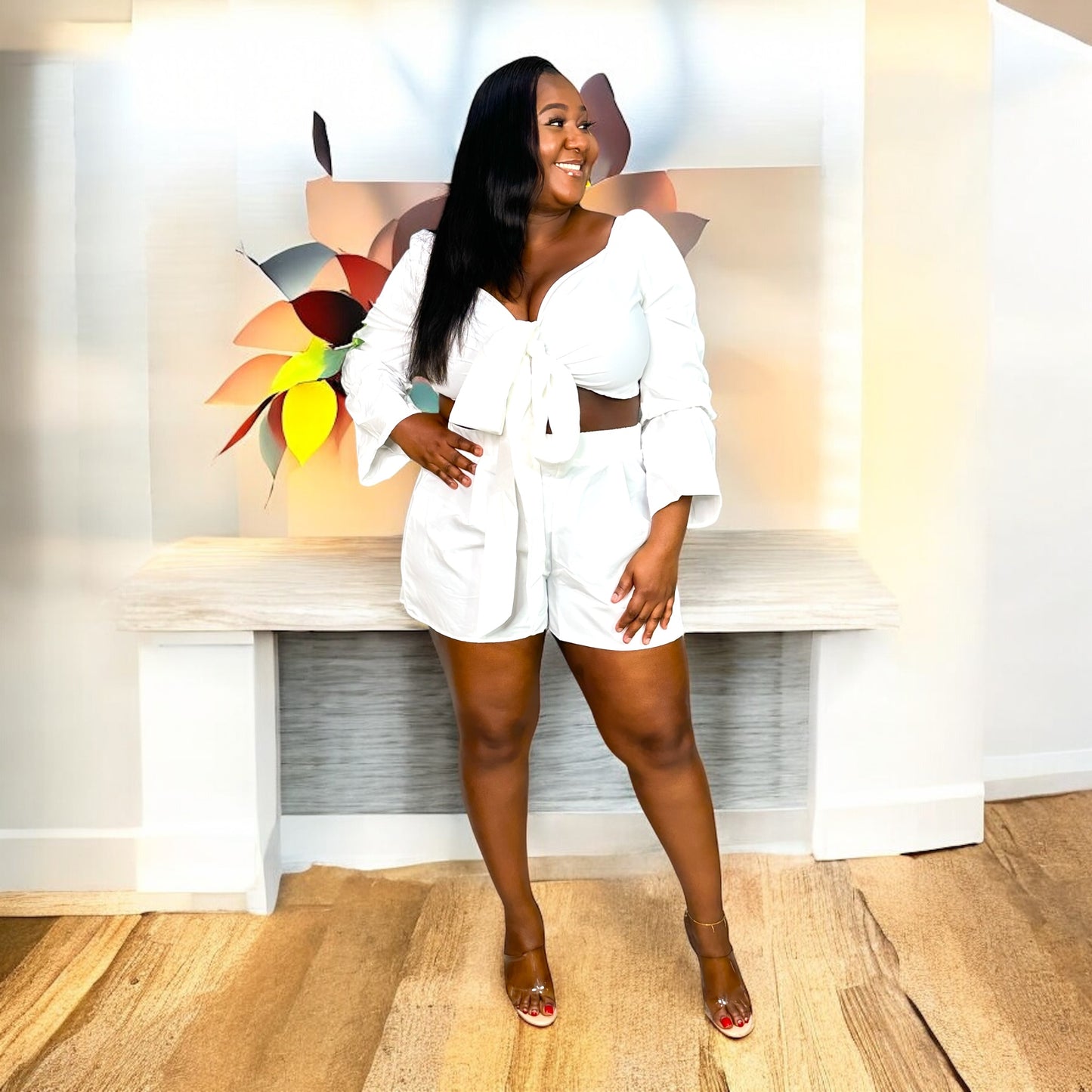 All Tied Up – White Two-Piece Set