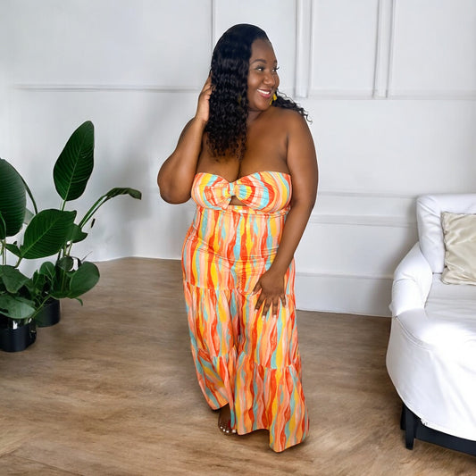 Floral Tube Top Jumper