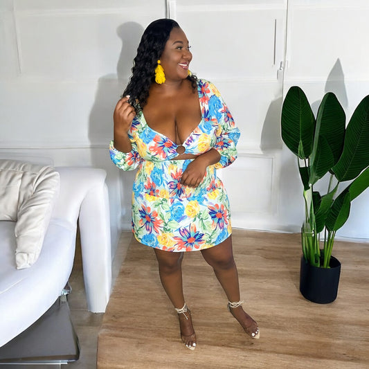 Spring Floral Skirt Set