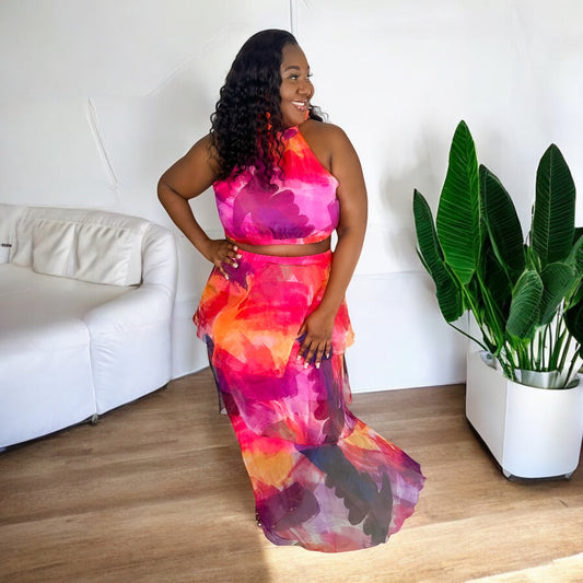 Floral Honey Skirt Set