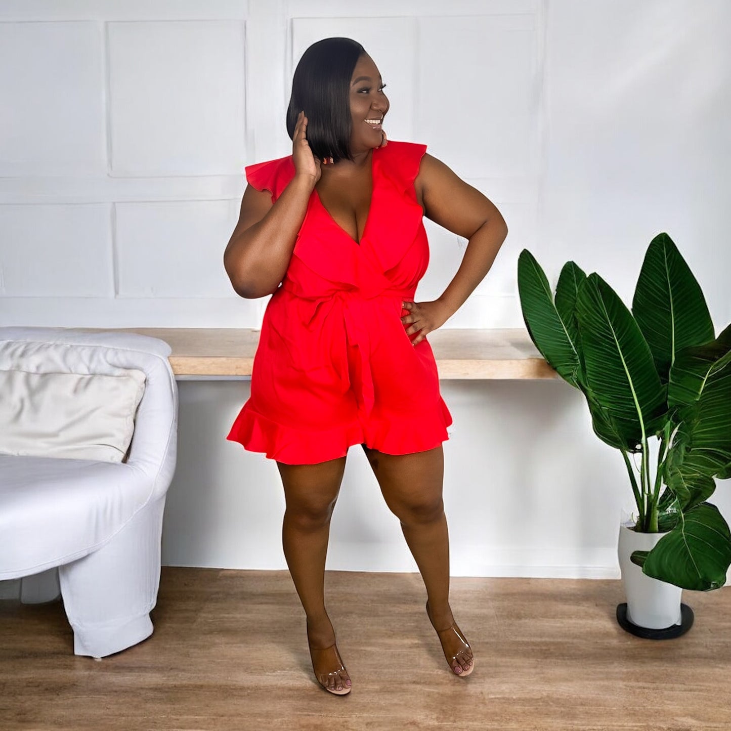 Sunkissed Confidence Ruffle Romper