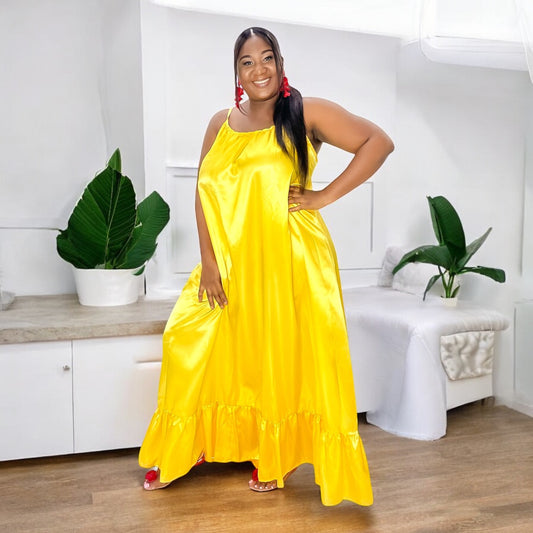 Ocean Dream Maxi Dress – Gold