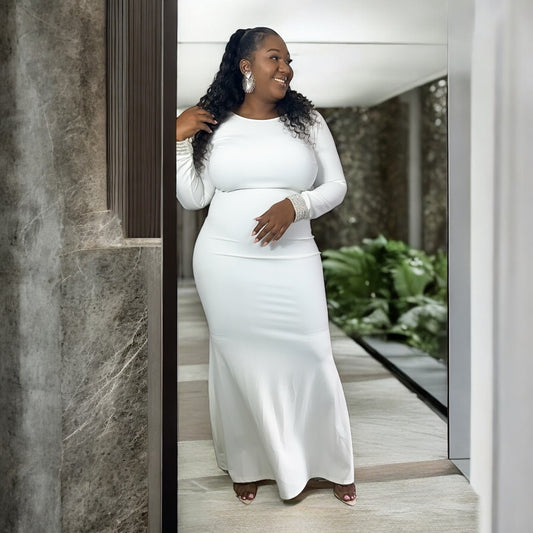 White Luxe Mermaid Gown