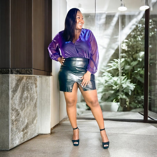Faux Leather Mini Skirt