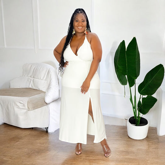 Island Glow Maxi Dress- White