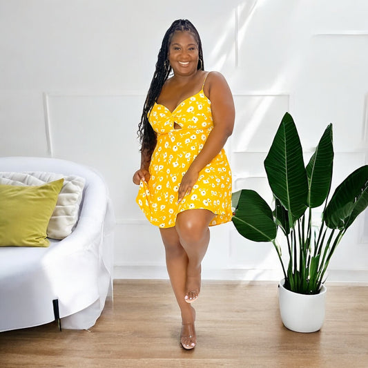 Sunshine Bloom Mini Dress