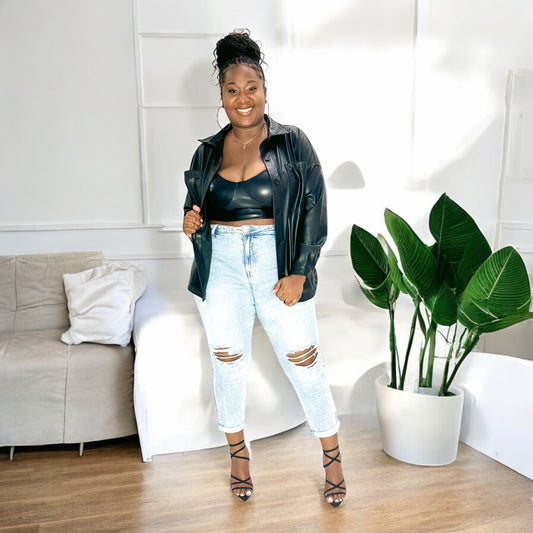 Urban Edge Faux Leather Shirt
