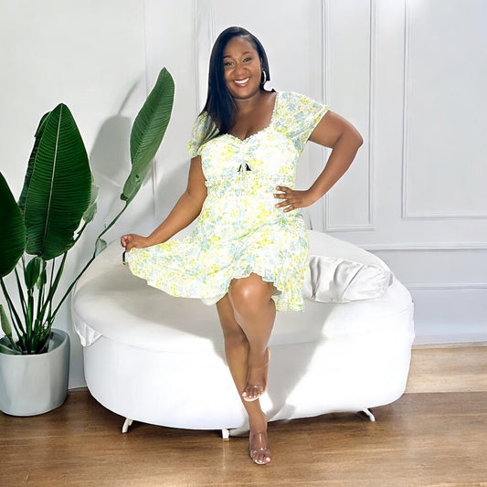 Soft Bloom Ruffle Dress