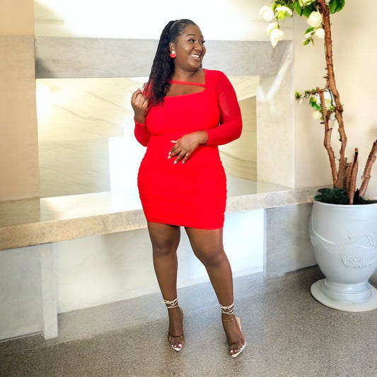 Scarlet Stunner Cutout Dress
