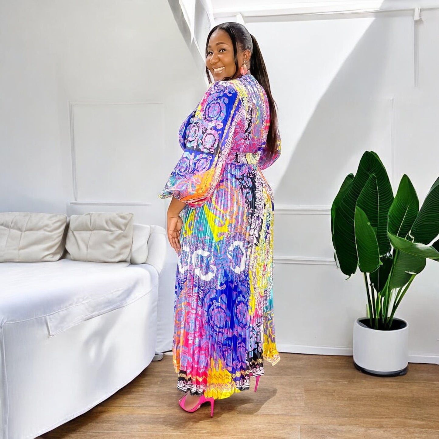Color Splash Royalty Maxi Dress