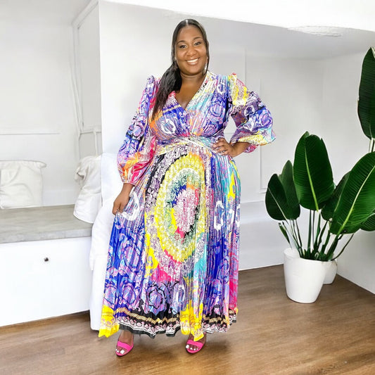 Color Splash Royalty Maxi Dress