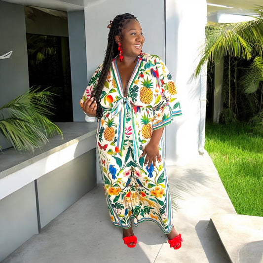Island Glow Jumpsuit – Pineapple Paradise