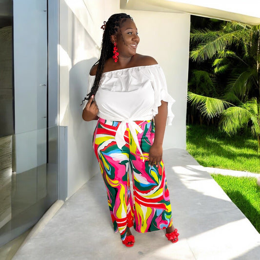 Vivid Swirl Palazzo Pants