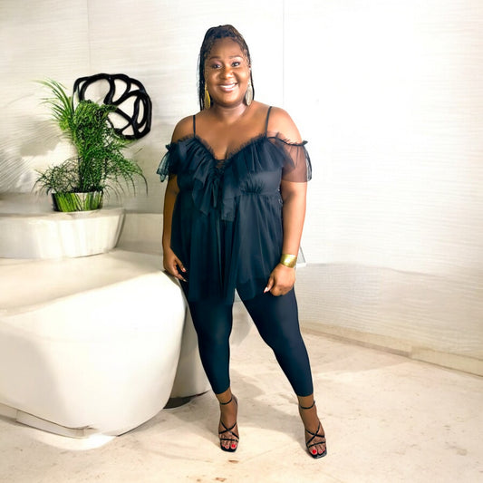 Midnight Allure Mesh Top