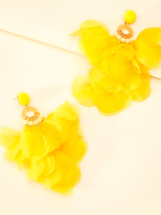 Lemon Sorbet Petal Earrings