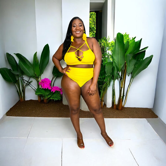 Sunshine Cross-Strap Bikini Set