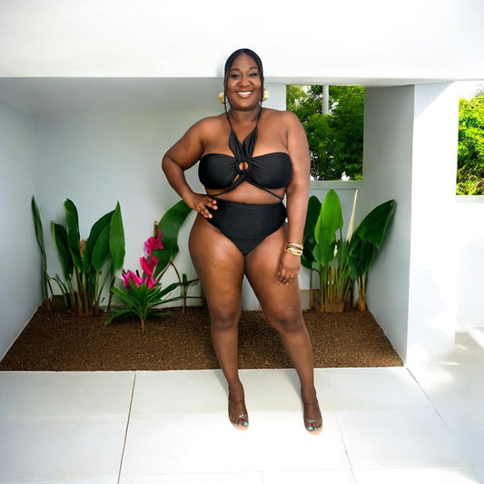 Midnight Twist Tie-Front Bikini
