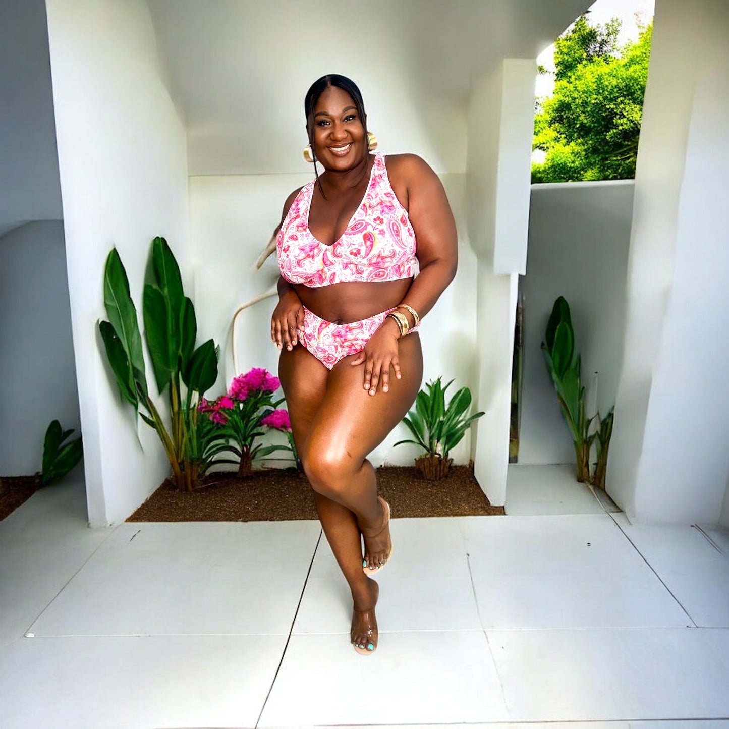 Pink Paisley Power Bikini