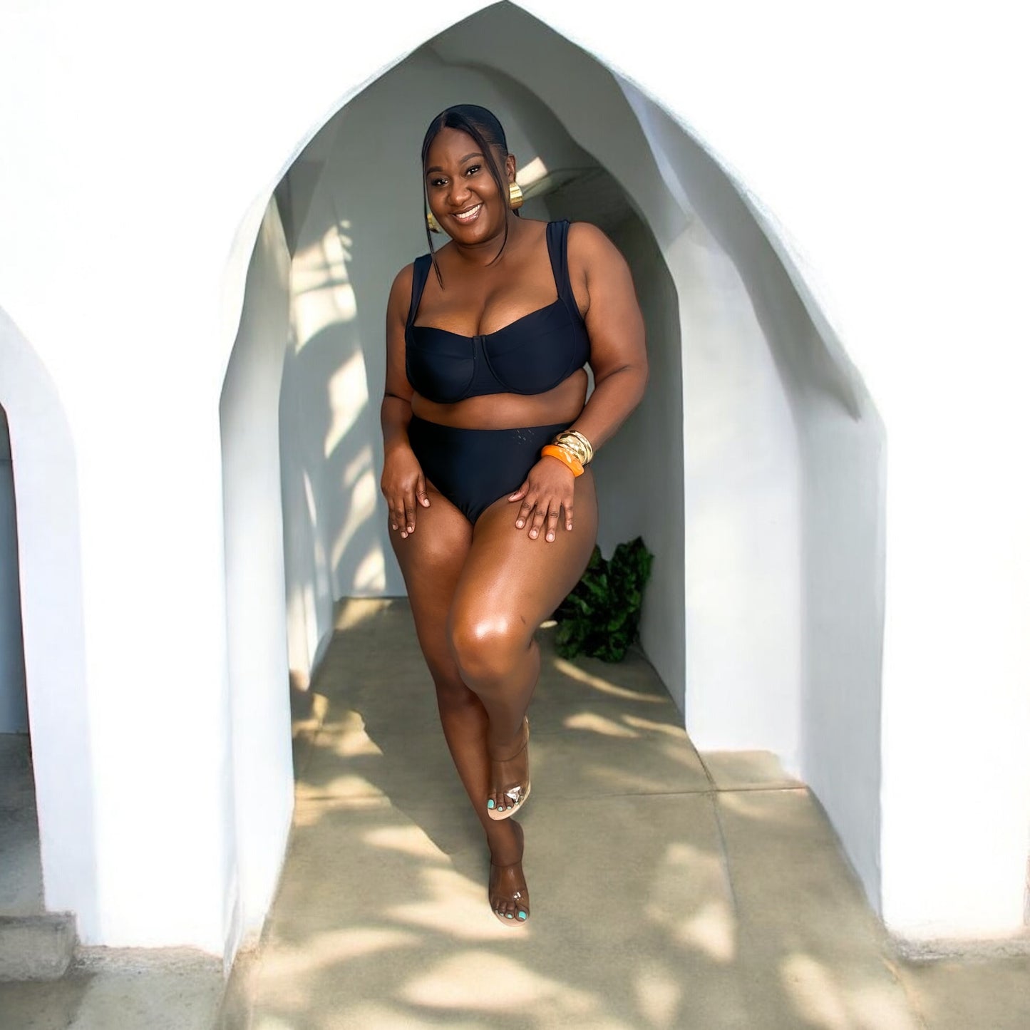 Classic Support Bikini Set – Midnight Black