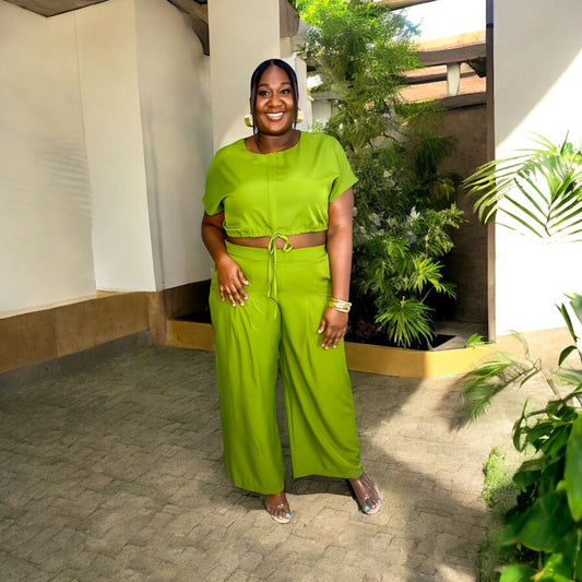 Chic Everyday Drawstring Set – Olive