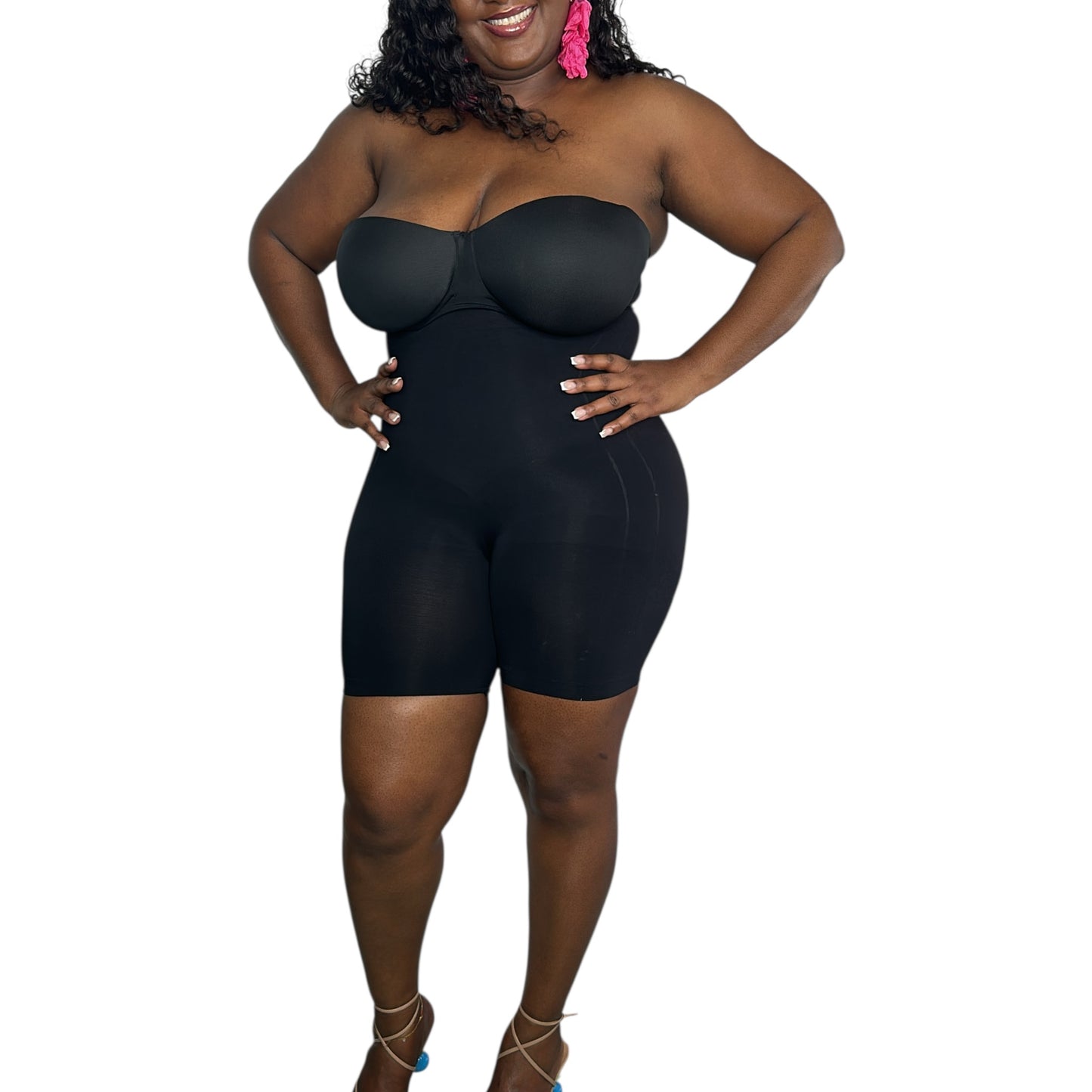 CurveControl Seamless Tummy & Thigh Shaperwear – Black